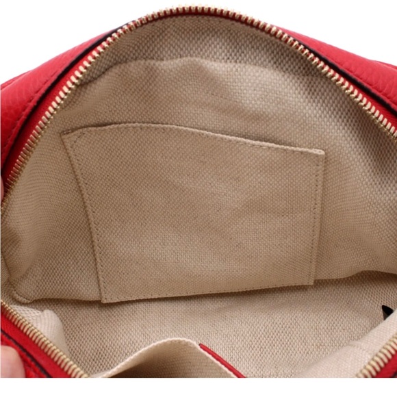 Authentic Gucci Red Soho Leather GG Tassel Crossbody Bag - Picture 13 of 16